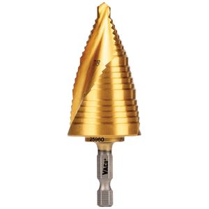 Klein 3-Step Drill Bit, Double-Fluted, 7/8-Inch to 1-3/8-Inch # 25960