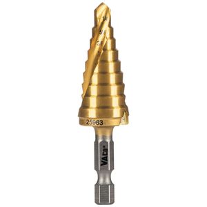 Klein 9-Step Drill Bit, Double-Fluted, 1/4-Inch to 3/4-Inch # 25963
