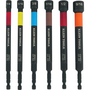 Klein Magnetic Color-Coded Power Nut Setters, 6-Piece Set # 32930