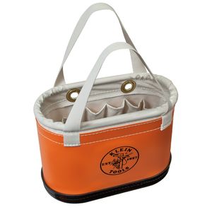 Klein Hard-Body Bucket, 14-Pocket Oval Bucket, Orange/White # 5144BHHB