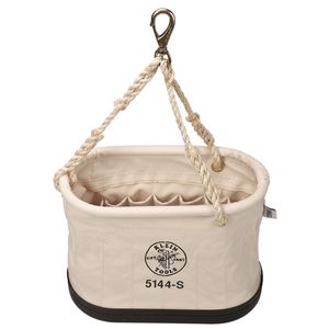 Klein Canvas Bucket, 15-Pocket Oval Bucket with Swivel Snap # 5144S