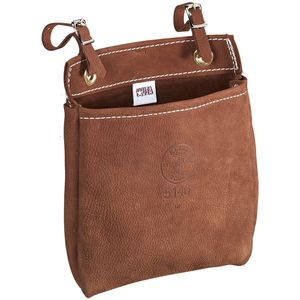 Klein Tool Bag, Leather All-Purpose Pouch with Belt Straps, 9 x 3 x 8-Inch # 5146