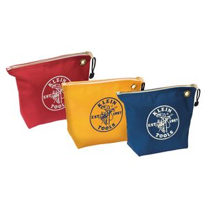Klein Zipper Bags, Assorted Canvas Tool Pouches, 3-Pack # 5539CPAK