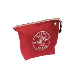 Klein Zipper Bag, Canvas Tool Pouch, 10-Inch, Red # 5539RED