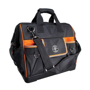 Klein Tool Bag, Tradesman Pro Wide-Open Tool Bag, 42 Pockets, 16-Inch # 55469