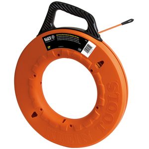 Klein Multi-Groove Fiberglass Fish Tape with Non-Conductive Leader, 200-Foot # 56059