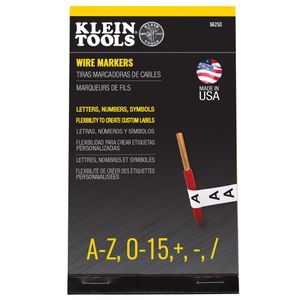 Klein Wire Marker Book, Black Letters, Numbers, and Symbols # 56253