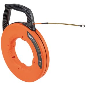 Klein Multi-Groove Fiberglass Fish Tape with Spiral Steel Leader, 100-Foot # 56380
