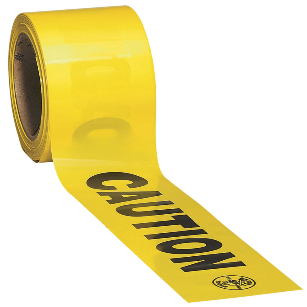 Klein Caution Tape, Barricade, Caution, Yellow, 3-Inch x 1000-Foot # 58001