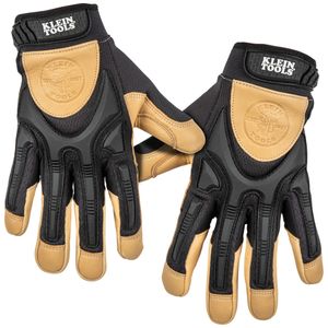 Klein Leather Work Gloves, Large, Pair # 60188