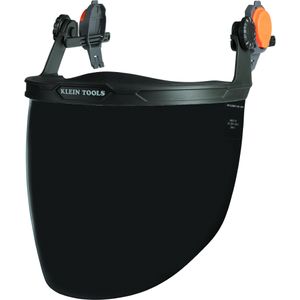 Klein Face Shield, Safety Helmet and Cap-Style Hard Hat, Gray Tint # 60473