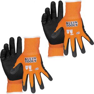 Klein Knit Dipped Gloves, Cut Level A1, Touchscreen, Small, 2-Pair # 60579