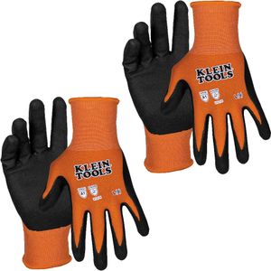 Klein Knit Dipped Gloves, Cut Level A1, Touchscreen, Large, 2-Pair # 60581