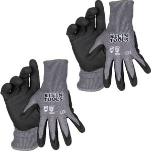 Klein Knit Dipped Gloves, Cut Level A2, Touchscreen, Medium, 2-Pair # 60584