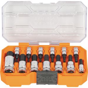 Klein Knurled Hex Bit Socket Set, Metric, 13-Piece # 65213HEXM
