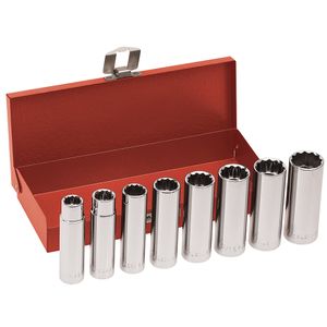 Klein 1/2-Inch Drive Deep Socket Wrench Set, 8-Piece # 65514