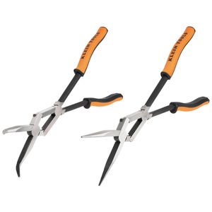 Klein Long Reach Needle Nose and Bent Nose Pliers Set, 13-Inch, 2-Piece # 71402