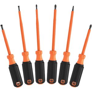 Klein Screwdriver Set, 1000V Insulated, 6-Piece # 85076INS