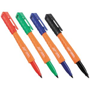 Klein Skribes Fine Tip Permanent Markers, Multi-Color, 4-Pack # 861914