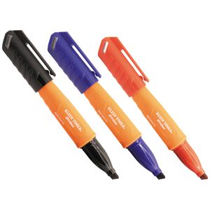 Klein Skribes Chisel Tip Permanent Markers, Multi-Color, 3-Piece # 861923