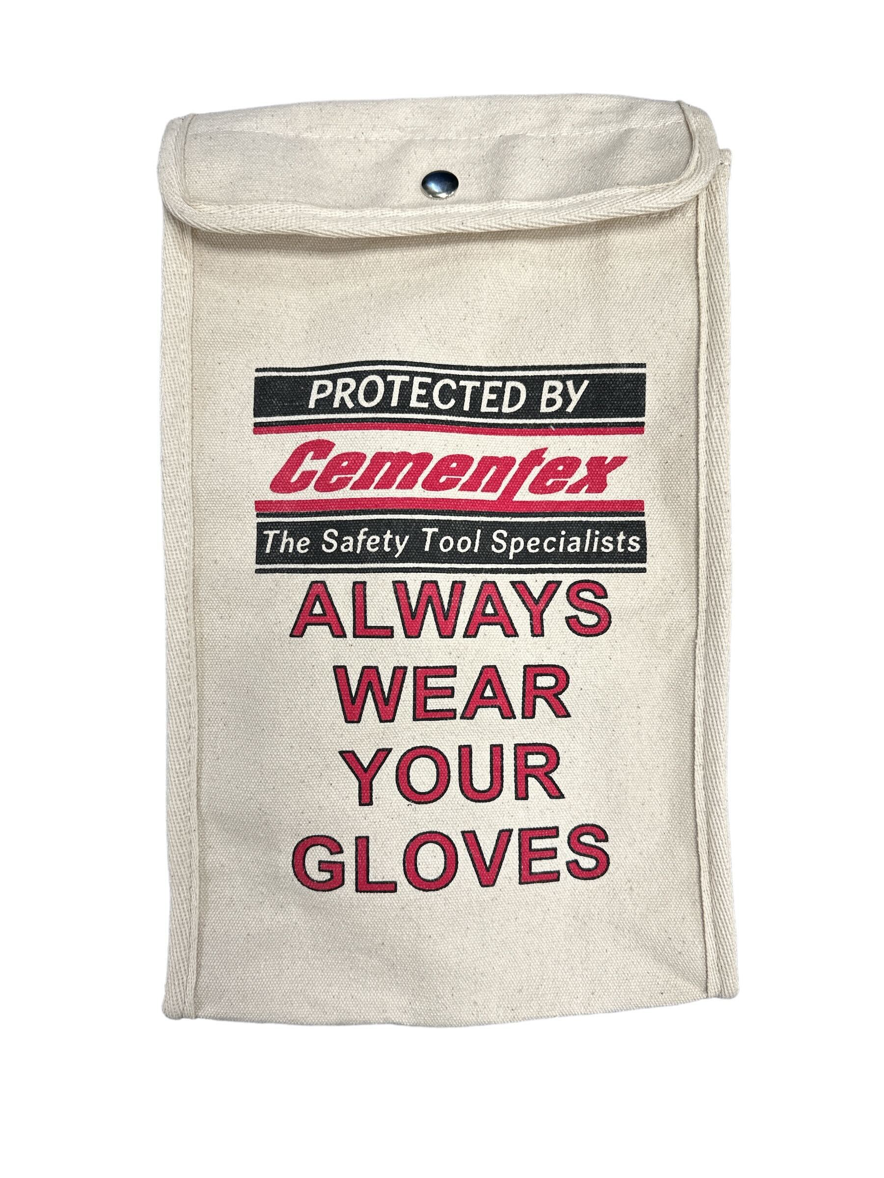 Cementex canvas glove storage bag, 14 inch