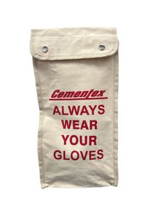 Cementex Canvas Glove Storage Bag: 16" # CGB16