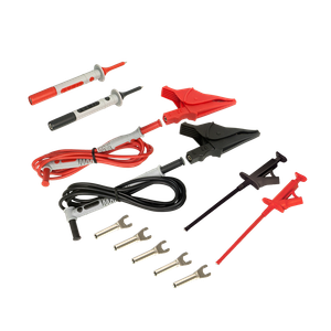 AEMC Instruments Lead - Utility Test Lead Kit # 3 Test Leads, alligator clips & pencil probes rated 1000V CAT IV; Grip probes are rated 600V CAT IV (spaded lugs not rated)