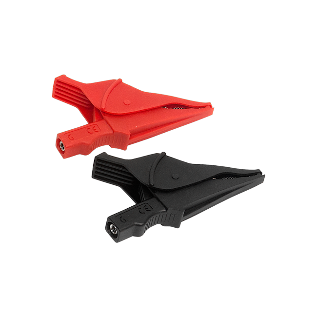 AEMC Instruments Clip - Set of 2, Color-Coded (Red/Black) Screw-on Alligator Clips # 2152.16