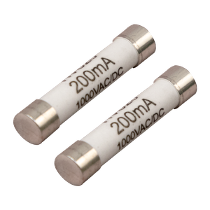 AEMC Instruments Fuse - Set of 2, FF, 200mA, 1000V, 10kA, 6x32mm for Models 6528 & 6529 # 2971.04