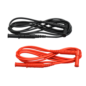 AEMC Instruments Lead - Set of 2, 5 ft PVC Color-Coded (Red/Black) with 4mm Straight/Right Banana Plugs # 5000.78