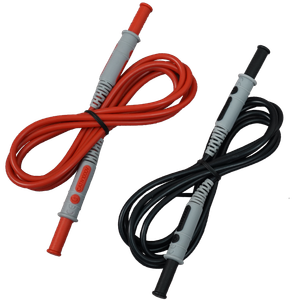 AEMC Instruments Lead - Set of 2, 5 ft PVC Color-Coded (Red/Black) w/4mm Straight/Straight Banana Plugs (Rated 1000V CAT IV, 15A, UL V2) # 5100.07
