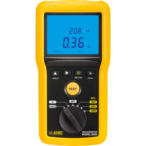 AEMC Instruments Megohmmeter Model 6522 (Digital w/Analog Bargraph, 250V, 500V, 1000V, Continuity, V) # 6522