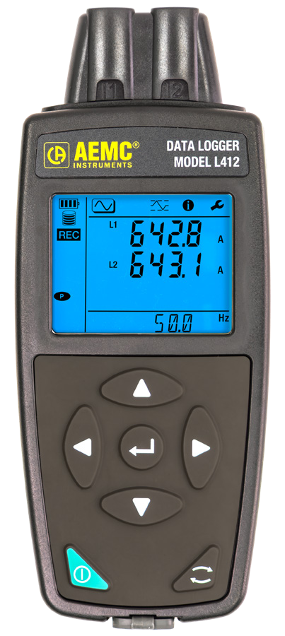 AEMC Instruments Data Logger Model L412 two-channel AC current data logger