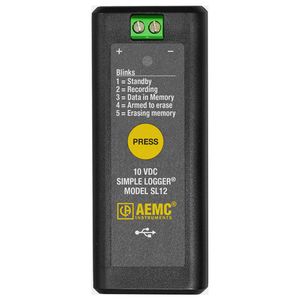 AEMC Instruments Simple Logger Model SL12 (Voltage, 10V DC) # SL12