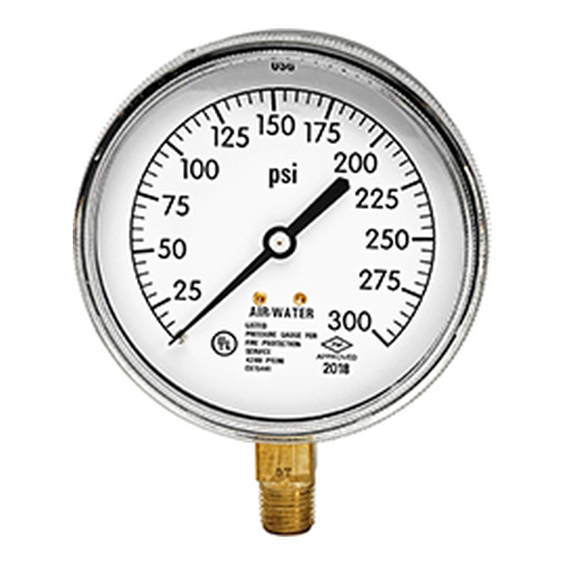 Ametek U.S. Gauge Model 1590 Sprinkler Gauge, Air Dial 0-80 PSI (Retarded to 250) # 167443