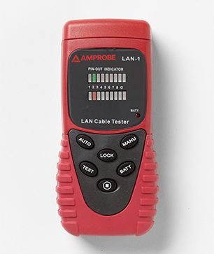 Amprobe LAN-1 LAN Cable Tester (Opens / Shorts / Miswires, RJ45 & BNC) # LAN-1