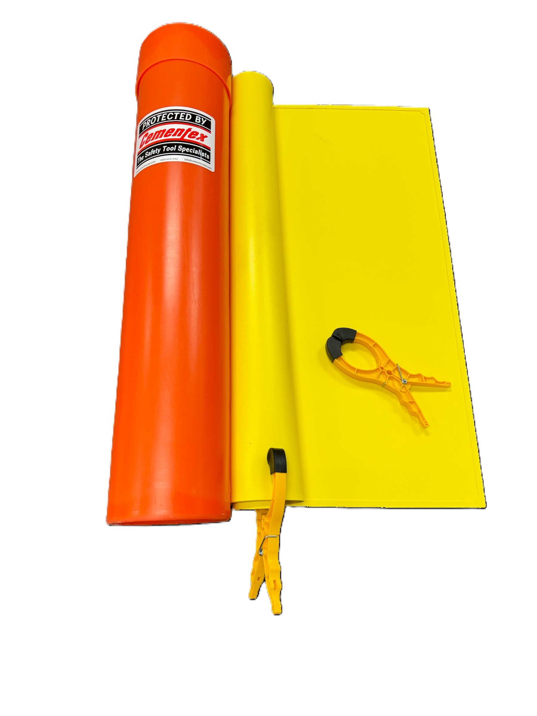 Cementex Class 0 insulating blanket kit with storage canister and hanger clips