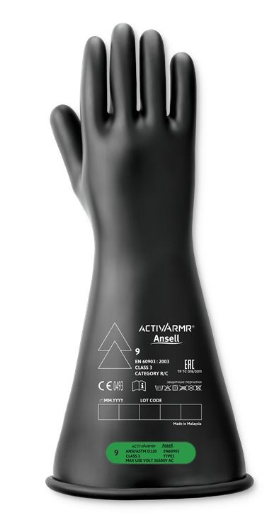 Cementex Class 3 insulating gloves, black