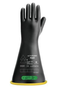 Cementex Class 3 16" Gloves: 9 Yellow Under Black Straight Cuff # IG3-16-9YB-SC