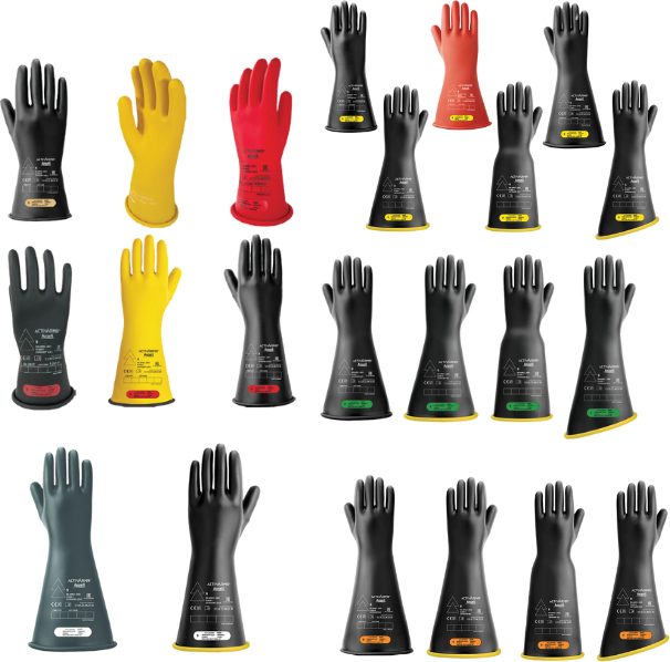 Cementex insulating rubber gloves