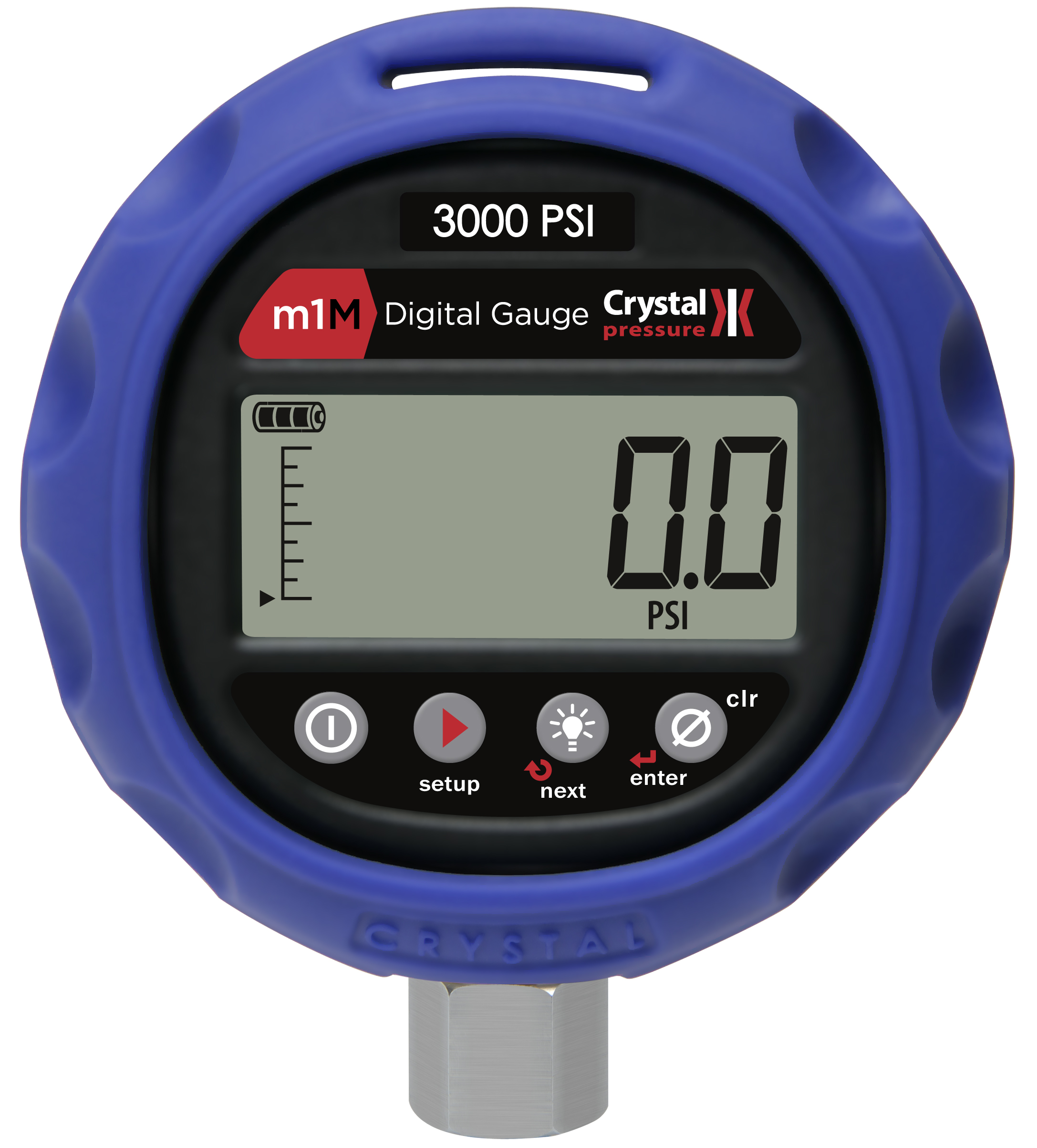Crystal m1M Marine Digital Pressure Gauge - Front View