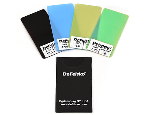DeFelsko Testex Precision Plastic Shims — for Testex Replica Tape calibration