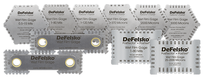 DeFelsko DeFelsko Wet Film Thickness Wet Film Gage 1–80 mils (Pack of 10) — Aluminum
