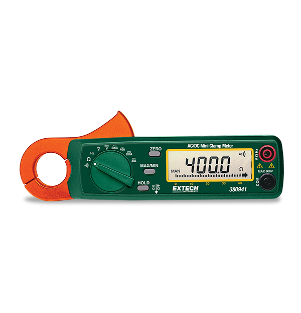 Extech 380941 Clamp Meter+ DMM, Mini 200A AC/DC # 380941