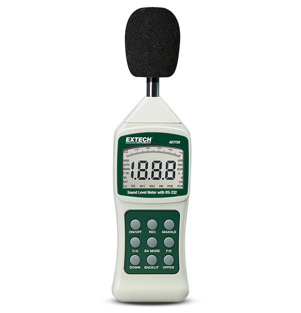 Extech 407750 Sound Level Meter, Digital w/ RS232 Interface # 407750
