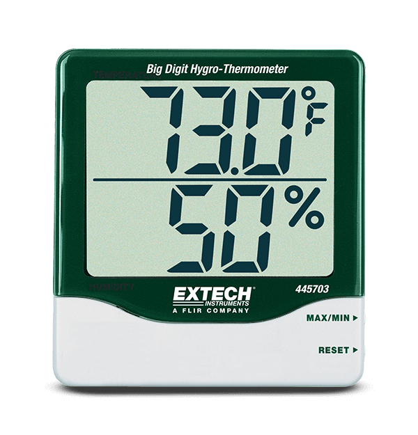 Extech 445703 Indicator, RH/Temp Big Digit # 445703