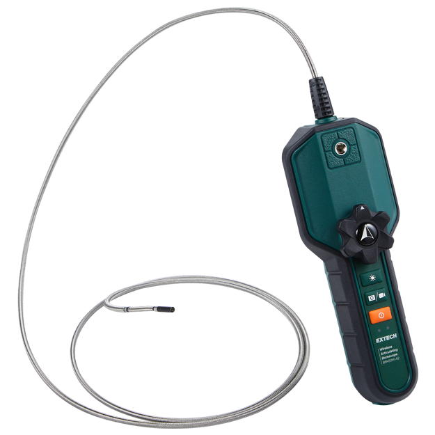Extech BR450W-A2 2-Way 1.5m Articulating Wireless Video Borescope, 5.5mm / 1280 x 720 Resolution # BR450W-A2