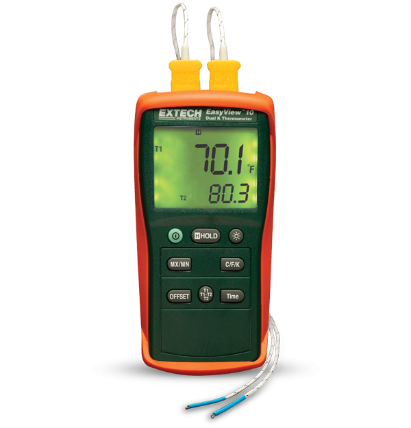 Extech EA10 Thermometer, Type K, Kit Dual Input # EA10