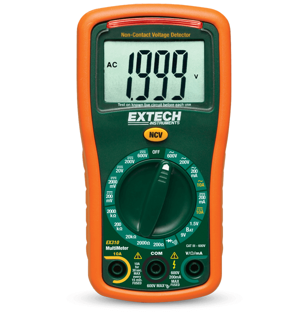 Extech EX310 Multimeter w/NCV Manual Ranging # EX310