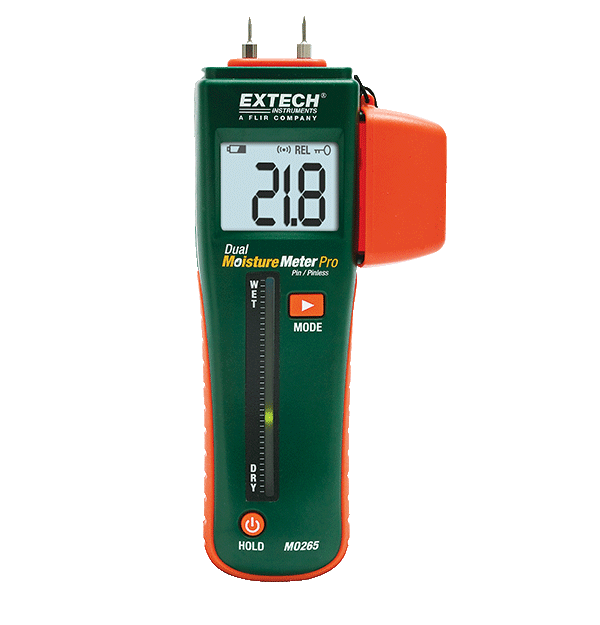 Extech MO265 Moisture Meter, Pin/Pinless w/RJ45 # MO265